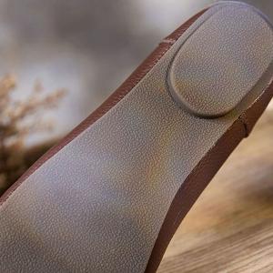 Square Toe Leather Casual Granny Flats