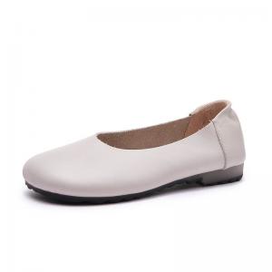 Over40 Style Comfy Cowhide Slip-On Footwear