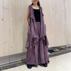 Sleeveless Long Linen Waterfall Cardigan