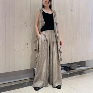 Sleeveless Long Linen Waterfall Cardigan