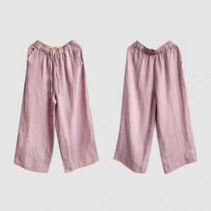 Organic Linen Comfort Loose Straight Leg Pants