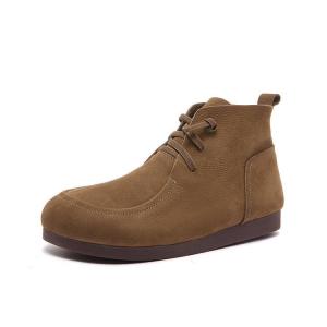Fall Fashion Cowhide Tied Comfort Ankle Booties
