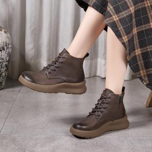City Chic Platform Tied British Martin Boots