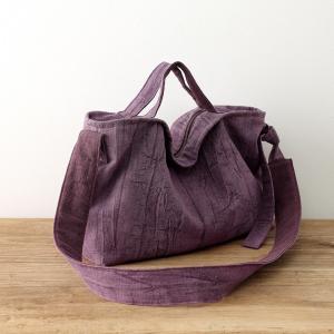 Jacquard Linen Casual Plain Shoulder Bag