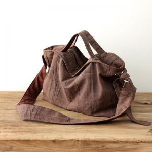 Jacquard Linen Casual Plain Shoulder Bag