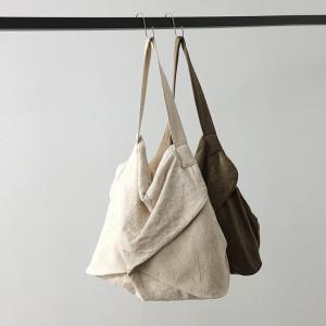 Cottagecore Fashion Plain Linen Jacquard Buddhist Bag