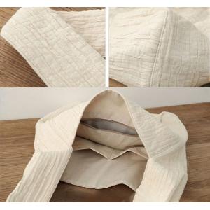 Simple Style Cotton Linen Pleated Shoulder Bag
