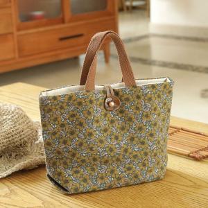 Printed Patchwork Buckle Small Rustic Hand Purse