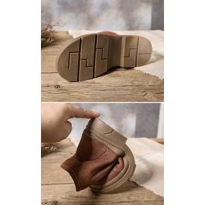 Wool Plush Lining Size Zip Leather Ankle Boots