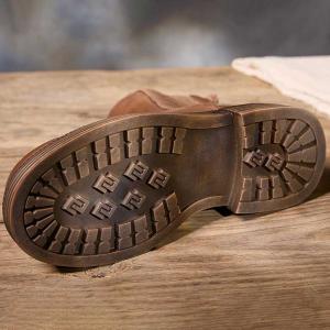 Chunky Heels Cowhide Korean Chelsea Boots