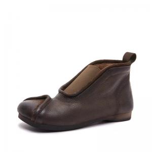 City Chic Leather Designer Mom Boots