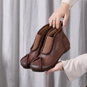 City Chic Leather Designer Mom Boots