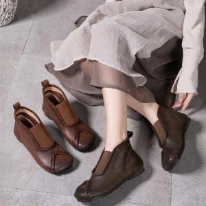 City Chic Leather Designer Mom Boots