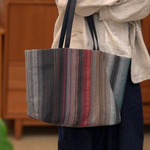 Colorful Striped Casual Versatile Tote Bag