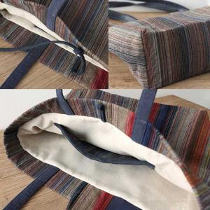 Colorful Striped Casual Versatile Tote Bag