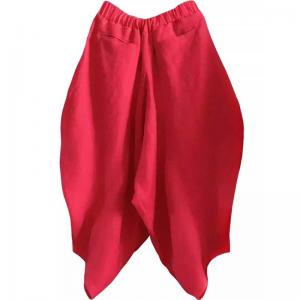 Pop Colors Tropical Linen Plus Size Harem Pants