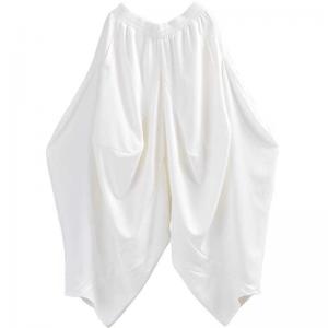 Pop Colors Tropical Linen Plus Size Harem Pants