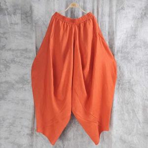 Pop Colors Tropical Linen Plus Size Harem Pants