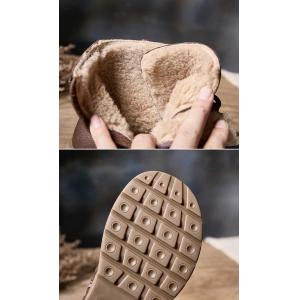 Plush Lining Leather Platform Martin Boots