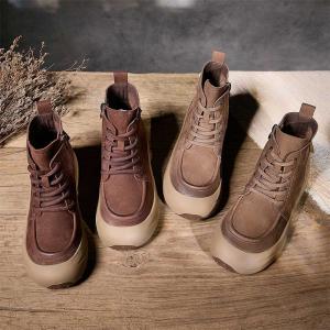 Fall Fashion Zip Up Leather Ladies Martin Boots