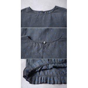 Blue Dots Ruffled Hem Summer Oversized T-shirt