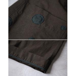 Dotted Patchwork Coffee High Rise Pants