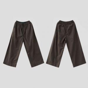 Dotted Patchwork Coffee High Rise Pants