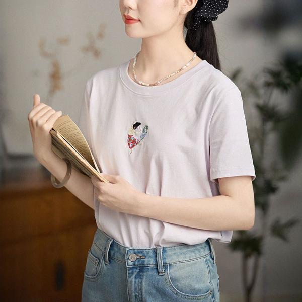 Casual 100% Cotton Short Sleeve Round Neck Solid Color Thistle comfy oversized 90s lazy day hawaiian tropical