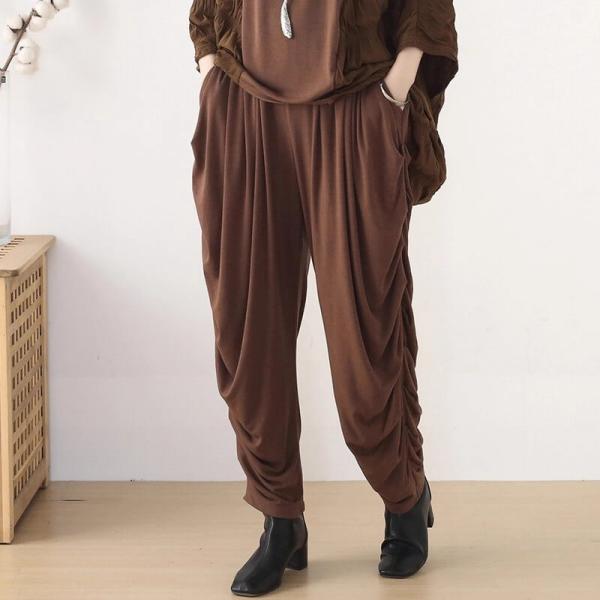 Casual Viscose rayon Solid Color Coffee Black comfy baggy lazy day 90s 