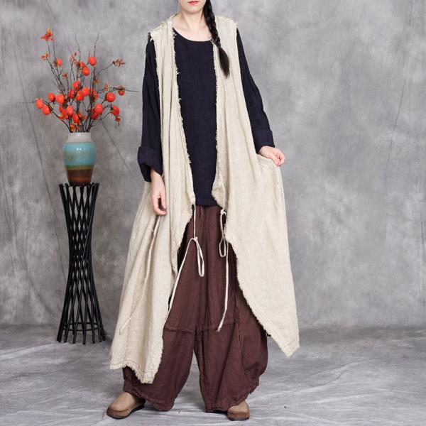 Casual 100% Linen Solid Color Beige Gray Dark Coffee comfy muslim church oversized rustic conservative cottagecore