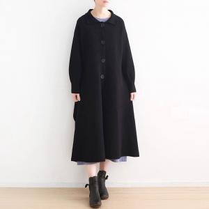 Polo Neck Wool Single-Breasted Coat