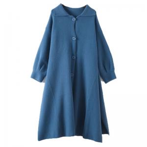 Polo Neck Wool Single-Breasted Coat