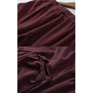 Casual Chic Cotton Linen Low Crotch Yoga Pants