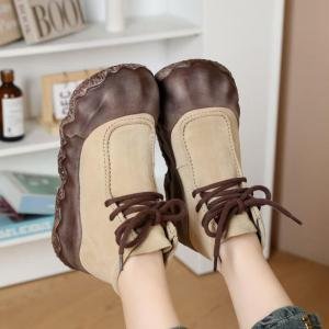 Suede Leather Fleeced Winter Wide Toe Boots