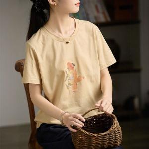 Girl Patterns Casual Oversized T-shirt