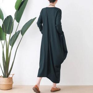Asymmetrical Dark Green Designer Dress