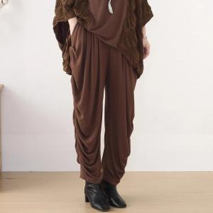 Fall Fashion Pleated Comfy Smock Pants