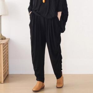 Fall Fashion Pleated Comfy Smock Pants