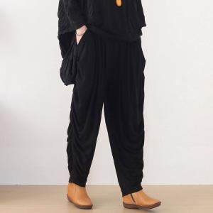 Fall Fashion Pleated Comfy Smock Pants