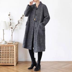 Wool Blend Midi Oversized Winter Coat
