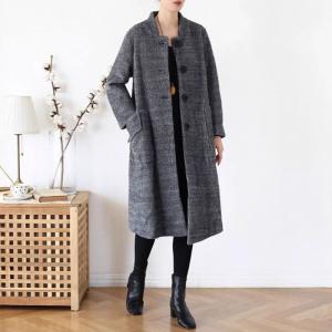 Wool Blend Midi Oversized Winter Coat
