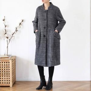 Wool Blend Midi Oversized Winter Coat