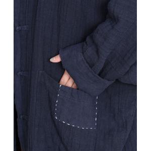 Church Style Plus Size Frog Buttons Linen Coat