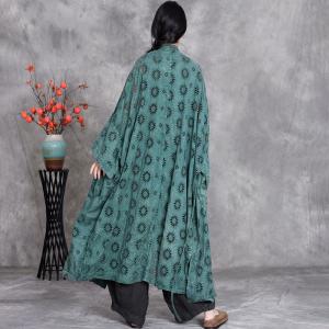 Hollow Out Cotton Plus Size Rustic Trench Coat