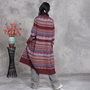 Autumn Style Totem Patterns Casual Cardigan