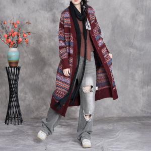 Autumn Style Totem Patterns Casual Cardigan