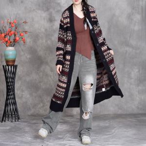 Autumn Style Totem Patterns Casual Cardigan