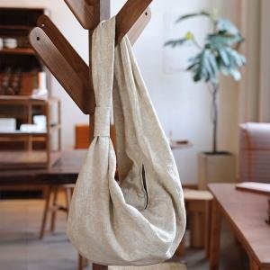 Jacquard Linen Designer Shoulder Hobo Bag