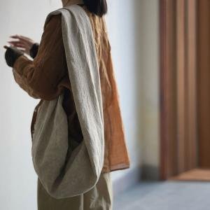 Jacquard Linen Designer Shoulder Hobo Bag