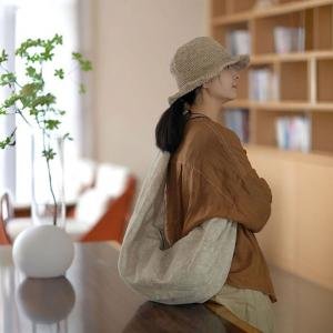 Jacquard Linen Designer Shoulder Hobo Bag